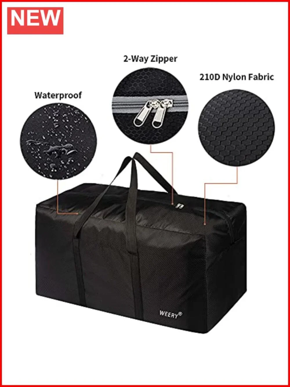 Extra Large Lightweight Foldable Waterproof Nylon Duffel Bag 96L Travel Sport